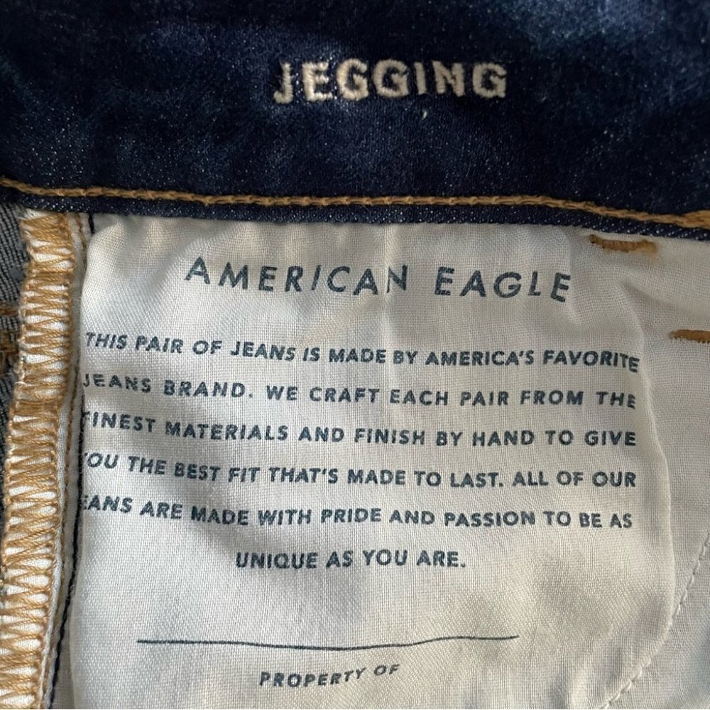 SOLD NWT American Eagle Ne(x)t Level Patched High V-Rise jegging,  Sz 4 Short - Picture 13 of 15